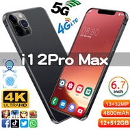6.7inch 100% Original Smart Phone 12ProMax Smartphone 12GB +512GB Mobile Phone Android10.0 4G/5G Phone Low-priced Phone