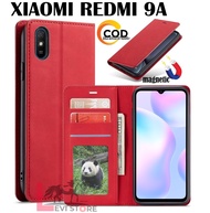 XIAOMI REDMI 9A FLIP PREMIUM DOFF LEATHER CASE MAGNETIC TANPA KANCING- SARUNG BUKU MAGNETIC TANPA KANCING UNTUK HP XIAOMI REDMI 9A