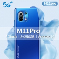 (Support COD) M11 Pro Smartphone 8+256GB 7.3 Inch 6800mah