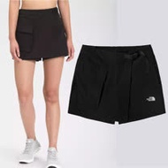 【美國 The North Face】女新款 彈性透氣排汗休閒短褲.時尚褲裙(亞洲版型)/DWR防潑水/4UCH-JK3 黑 N