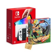 Switch OLED 款式主機(白色)+健身環大冒險 送任天堂飲料提袋