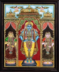 beautiful Tanjore painting HD poster family wall art decoration indian god
