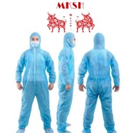 Ready Stock Baju PPE Isolation Suit Coverall Jump Suit PP Non Woven Shoe Cover Disposable protective clothing PPE