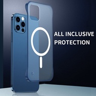 Luxury Ultra-Thin Matte Shockproof Magsafe Wireless Charging Magnetic Phone Case For Iphone 12 11 Pro Max Mini Back Cover Fundas