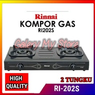 Kompor Gas RINNAI 2 Tungku RI 202 S / kompor gas Rinnai 2 Tungku