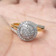 HF004 Cincin Wanita Berlian Eropa Asli