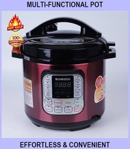 Bongdou 6l Pressure Cooker 10-in-1 Touch Scree Rice Cooker With Non-stick Inner Pot - MULTI-FUNCTIONAL POT / EFFORTLESS & CONVENIENT / CLEAN & PERFECT SET