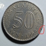 Koin Malaysia 50 Sen Keydate 1968 (T254)