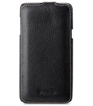 Samsung Galaxy Note 5 Jacka Type 高級真皮革手機套 - 黑色荔枝紋