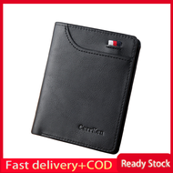 【Jualan Hebat】Men Short Zipper Wallet,Premium RFID Theft Protection Wallet Men’s Soft PU Leather Bifold Wallet