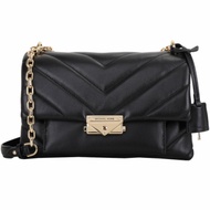 Michael Kors Cece 中款 縫線雙層鍊帶包 (黑色)