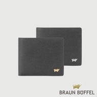 【BRAUN BUFFEL 德國小金牛】台灣總代理 尚恩A 8卡皮夾-黑色(BF354-313-BK)