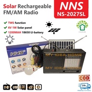 am fm radio with bluetooth speaker rechargeable Solar Radio Rechargeable FM/AM Speaker USB/TF Slots