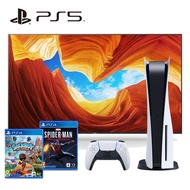 【SONY】PS5光碟版主機(CFI-1018A01)+SONY 55型4K連網液晶顯示器(KM-55X9000H)+雙遊戲