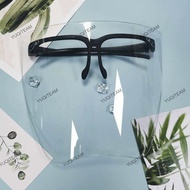 【Child/Adult Not Dizzy】Acrylic Face Shield Acrylic Full Face Shield Visor Fiber Glass Faceshield HD Transparent Lens Protector Faceshield Anti-fog Anti-wind Box Package for Package Strong
