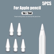 5PCS for Original Apple Pencil Tip Replacement for Apple Pencil 1st 2nd Generation For Apple Pencil 1 2 Tip Nib Spare Replace ปากกาสัมผัสแท็บเล็ต