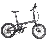 🌈bicycle  Easy to Fold 20INCH Folding Bike Carbon Fiber Frame Disc Brake Bicycle Aluminum Wheel 9 speed 10kg in total L3