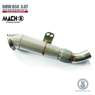 MACH5 高流量帶三元催化頭段 當派 排氣管 BMW F30 340i B58 底盤系統【YGAUTO】