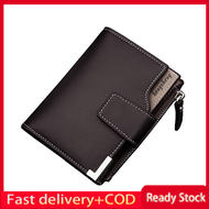 Men Short Zipper Wallet,Premium RFID Theft Protection Wallet Men’s Soft PU Leather Bifold Wallet