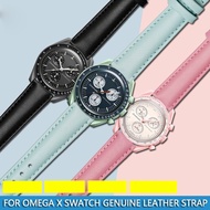 【Hot】สายหนังแท้สำหรับ OMEGA X SWATCH Co-Branded Planetaryfast ReleaseBand WatchWristband