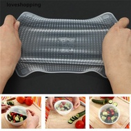 loveshopping 4pcs Stretch Reusable Food Storage Wrap Silicone Bowl Cover Seal Fresh Lids Film SG