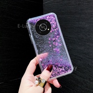 New Water Glitter Transparent Phone Case HONOR X8 X9 X7 Casing Huawei Nova 9 SE P50 Pro Soft Cover Liquid Bling Phone Case Honor X9 5G