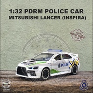 POLIS INSPIRA: 1:32 Mitsubishi Lancer Inspira PDRM Polis Diraja Malaysia Police Car Model Diecast Toy Car Replica