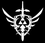 UR Impressions MWht Triforce Master Sword and Shield Decal Vinyl Sticker Graphics for Car Truck SUV Van Wall Window Laptop|Matte White|5.5 inch|URI106-MW