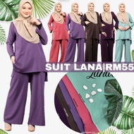 HASNURI Lana Suit Baju Dan Seluar Muslimah Plus Size Ready Stock