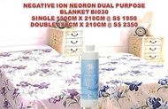 Negative Ion Neoron Dual Purpose Blanket BI030 - FREE Natural Detergent 500cc