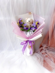 Teddy bear mini/buket bunga wisuda/boneka/kado anak/kado ultah/bucket/kado kekinian/bunga flanel/bunga artifisial/wedding/kado anniversary/bouquet/buket snack