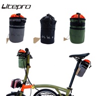 Litepro Water Bottle Holder Front Frame Rack bag Seatpost Cage holder with velcro buckle For Brompton Cycling Accessorie