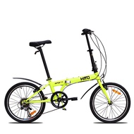 HITO Foldable Bicycle 20 Inch 6-speed Ultra-light Men's And Women's Folding Bike Thickened High Carbon Steel Frame Bicycle