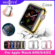 เคส บัมเปอร์ กันรอย สำหรับ Apple Watch series SE 6 5 4 40 มม 44 มม TPU Clear Ultra-Thin Cover Protective Case หน้าจอเคสป่นทนกรอบเปลือกสำหรับ for apple watch SE 6 5 4 3 2 1 38มม 42มม ครอบ
