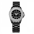 Royal Crown - 32mm時尚黑陶瓷淑女腕錶 RC手錶 女錶對錶 氣質名媛女錶