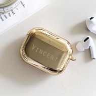 客製化禮物金色Airpods Pro 電鍍金屬色矽膠保護套