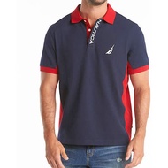 NAUTICA 2020男時尚經典運動深藍紅色短袖POLO【預購】