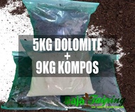 Baja Fertilizer Soil Dolomite 5KG + Sisa Sawit 9KG (Pek Kombo)