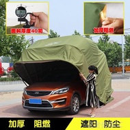 半自動行動折疊伸縮車庫防雨阻燃汽車停車棚加厚車罩戶外帳篷