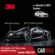 [3M Sedan Gold Package] 3M Autofilm Tint and 3M Silica Glass Coating for Mazda 3 (BP) Sedan, year 2020 - Present (Deposit Only)