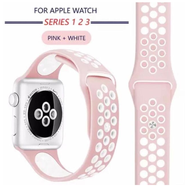มี 10 สี สาย Nike Sport สำหรับ นาฬิกา Apple Watch ทุกซีรีย์ 42mm 44mm - สายนาฬิกา Replacement Silicone Nike Sport Band for Apple Watch Series 5 4 3 2 1 42mm. 44mm. S/M M/L