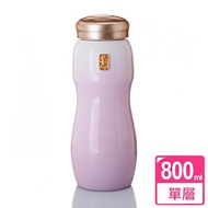 【乾唐軒活瓷】大喜悅單層陶瓷水瓶800ml(白粉紅金)