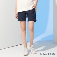 Nautica 女裝素面修身短褲-藍