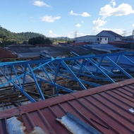 besi c channel c section dan batern roof truss kekuda besi bumbung atap besi rumah murah siap hantar