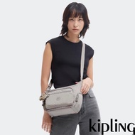 【KIPLING】溫柔沉穩灰多袋實用側背包-GABBIE S