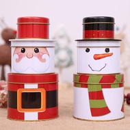 Creative Christmas Children Three-tier Tin Box Candy Tin Cookie Box Gift Box