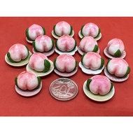 Handmade Miniature Longevity Bun, 寿桃包 , Shoutao Bao, clay, plate, 1 pc
