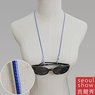 seoul show首爾秀 圓蛇蠟線口罩掛繩鍊眼鏡鍊老花眼鏡防丟鍊 寶藍