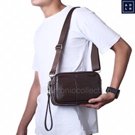 Men's Sling Hand Bag / Clutch / Sling Bag Handbag / Hand Bag Pouch Gadget Arnold Leather