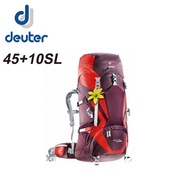 【Deuter 德國 ACT Lite 45+10 SL輕量拔熱式透氣背包《紫/紅》】3340215/背包/登/悠遊山水